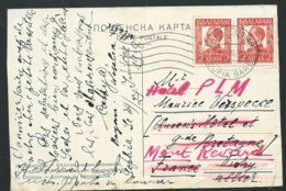 Cpa De Bulgarie Affranchie Par Yvert N° 220 X 2 Pour  U.K. Reexpediée Vers La France En 1938  -   Raa 3701 - Storia Postale