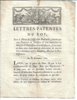Delcampe - Lettres Patentes Du Roi Louis XVI Du 18 Novembre 1789 Concernant Les Maisons Ecclésiastiques - 4 Pages - TB - Documents Historiques