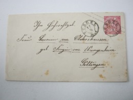 1871 , BÜRGEL , Seltener Stempel Auf Ganzsache - Postwaardestukken