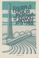 Ex Libris Citta Di Pescara D'Annunzio 1988 - Door Henk Blokhuis (1936-...) Gesigneerd - Bookplates