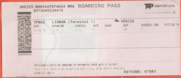 Biglietto Aereo TAP Air Portugal - Lisbon - Venice - TP863 - 2019 - Europe