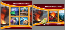 MALDIVES 2019 MNH Volcanoes Vulkane Volcans Minerals M/S+S/S - IMPERFORATED - DH1942 - Volcanos