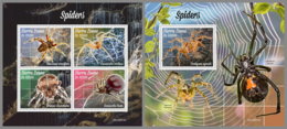 SIERRA LEONE 2019 MNH Spiders Spinnen Araignees M/S+S/S - IMPERFORATED - DH1942 - Spinnen