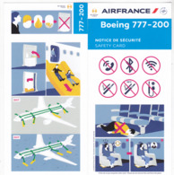 Air France/ Boeing 777 200 - 11/2016 - Consignes De Sécurité / Safety Card - Sicherheitsinfos