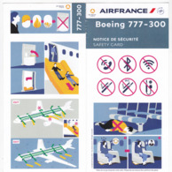 Air France/ Boeing 777 300 - 11/2016 - Consignes De Sécurité / Safety Card - Consignes De Sécurité