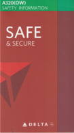 Delta Airline / A 320 (OW) - 01-2015 / Consignes De Sécurité / Safety Card (grand Format) - Fichas De Seguridad