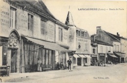 Lapacaudière (La Pacaudière, Loire) Route De Paris, Hôtel Du Commerce - Edition Vve Vibère - La Pacaudiere