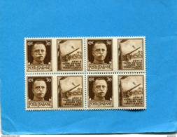 4 Vignettes Propagande Fascites  -Italiennes- En Bloc De 4 Avec  Timbres -Artillerie-1940 - Militärmarken