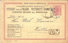 1886- C P E P  10 Penni   To KOTKA - Briefe U. Dokumente