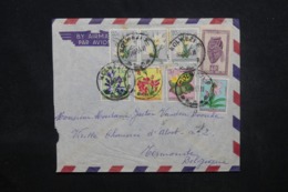 CONGO BELGE - Enveloppe De Kolwesie Pour La Belgique En 1955 , Affranchissement Plaisant - L 45590 - Lettres & Documents