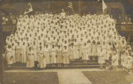 Real Photo Very Big Group, Hundreds Of Red Cross Nurses Cuba And USA . Colley Dog . WWI . Infirmières Croix Rouge - Croix-Rouge