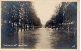 Cpa Paris Crue De La Seine  Avenue D'Antin - Paris Flood, 1910