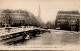 Cpa Paris Crue De La Seine  Le Pont De L'Alma - Inondations De 1910