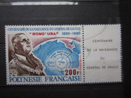 VEND BEAU TIMBRE DE POLYNESIE N° 364 + VIGNETTE , XX !!! - Unused Stamps