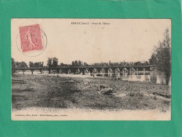 Cpa.32..  Riscle.  Pont De L'Adour.  ( 2 Scans ) - Riscle