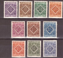 Madagascar - 1947 Taxe / Numeral Stamps -MNH- - Timbres-taxe