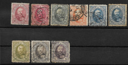 LIQ./ /LUXEMBOURG 1891/1892 / Lot De 9 T. Obl. (2 Offerts)  YT N° 59 ( X2), 60, 61, 62 (x2) , 63, 65 Et 66 (abimé) - 1891 Adolphe De Face