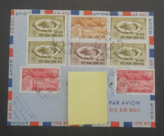 Vietnam 1964 N° MI  304 305 308 Paire 310 / Atomic Energy Danhim Hydro Electric Station /enveloppe  Vers La France - Vietnam