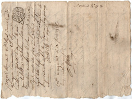 VP15.975 - ARGENTAT - Cachet De Généralité De LIMOGES - Acte De 1786 Concernant Mr LACHAMP à NEUVILLE - Timbri Generalità