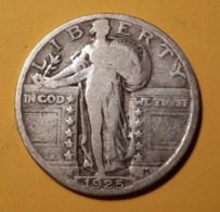 Quarter Dollar 1925 Standing Liberty USA Stati Uniti America - 1916-1930: Standing Liberty