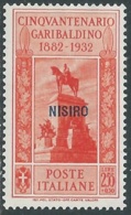 1932 EGEO NISIRO GARIBALDI 2,55 LIRE MH * - RB9-7 - Egée (Nisiro)