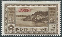 1932 EGEO CARCHI GARIBALDI 1,75 LIRE MH * - RB9-4 - Egeo (Carchi)