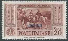 1932 EGEO CALINO GARIBALDI 20 CENT MH * - RB9-4 - Aegean (Calino)