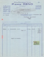 1960: Factuur Van  ## Ancien Etablissements Textiles PIERRE RENO S.A., Molenwalstraat, 42, MARIAKERKE Bij Gent ##  ... - Textile & Vestimentaire