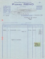 1960: Factuur Van  ## Ancien Etablissements Textiles PIERRE RENO S.A., Molenwalstraat, 42, MARIAKERKE Bij Gent ##  ... - Kleidung & Textil