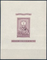 ** 1951 Lila Blokk Vágott, Jó Minőségű, Szinte Luxus Darab, A Hátoldalon Az Alsó Felirat Magasságában Minimális Gyártási - Andere & Zonder Classificatie