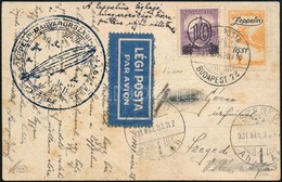 1931 Zeppelin Magyarországi Körrepülés Képeslap Zeppelin 1P Bélyeggel Szegedre - Other & Unclassified