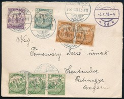 1918 Levél Bécsből Bérmentesítés Nélkül, 7 Db Szükségportó Bélyeggel Portózva 'SZENTENDRE' - Other & Unclassified