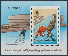 ** 1988 Korcsolya VB Ajándék Blokk (18.000) / Mi Block 195 Present Of The Post - Other & Unclassified