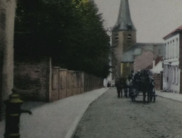 Dour Rue Du Berceau Avec Attelages Et Pompe à Eau (Couleur) - Dour