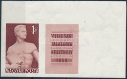 ** 1958 Keszthelyi Ifjúsági Találkozó ívsarki Vágott Bélyeg (gyűrődés/crease) (3.000) - Other & Unclassified