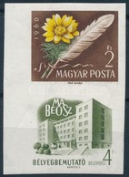 ** 1960 Bélyegbemutató ívszéli Vágott Szelvényes Bélyeg (gyűrődés / Crease) (4.000) - Otros & Sin Clasificación