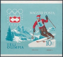 ** 1964 Téli Olimpia (II.) - Innsbruck Vágott Blokk (6.000) - Other & Unclassified