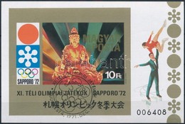 O 1971 Téli Olimpia (IV.) - Sapporo Vágott Blokk (3.500) - Otros & Sin Clasificación