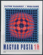 ** 1979 V. Vasarely: Vega-Sakk Vágott Bélyeg (3.000) - Otros & Sin Clasificación