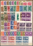 ** 1941-1951 9 Db Sor és 2 Bélyeg Négyestömbökben - Otros & Sin Clasificación