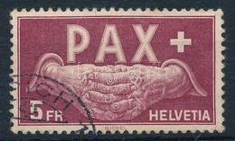 O 1945 Svájc Pax 5Fr  (Mi EUR 360.-) (gyűrődés / Crease) - Andere & Zonder Classificatie