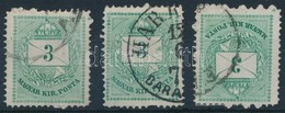 O 1874 3 X 3kr Lemezhibákkal - Other & Unclassified