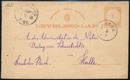 1878 Díjjegyes Levelezőlap 'ZLATAR' - Halle - Sonstige & Ohne Zuordnung