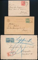 1894 Színesszámú 10kr Pár Ajánlott Levélen 'SZOLNOK' - 'BUDAPEST' + 1887 Színesszámú 5kr Levélen 'BUDAPEST' - 'DEBRECEN' - Sonstige & Ohne Zuordnung