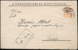 1911 Küldemény 'TÁP' Postai ügynökség Bélyegzéssel - Otros & Sin Clasificación