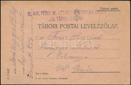 1916 Tábori Posta Levelezőlap / Field Postcard 'M.KIR. PÉCSI 19. NÉPFÖLKELŐ GYALOG EZRED 16. TÁBORI SZÁZAD' + 'FP 513' - Other & Unclassified