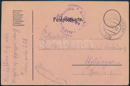 1916 Tábori Posta Levelezőlap 'M.kir. 4/V NÉPFÖLKELŐ ZÁSZLÓALJ 4-IK SZÁZAD' + 'FP 228' - Other & Unclassified