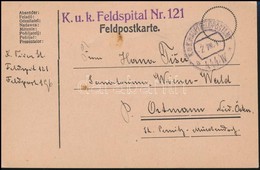 1917 Tábori Posta Levelezőlap / Field Postcard 'K.u.k. Feldspital Nr.121' + 'HP 444/IV A' - Andere & Zonder Classificatie