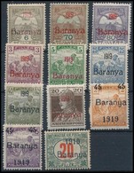 ** * O Baranya 1919 11 Db Megszállási Bélyeg Stecklapon, Garancia Nélkül - Other & Unclassified