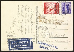 1933 Képeslap Jamboree Alkalmi Bélyegzéssel, Cserkész Légipostával Budapestre / Postcard With Jamboree Special Cancellat - Otros & Sin Clasificación